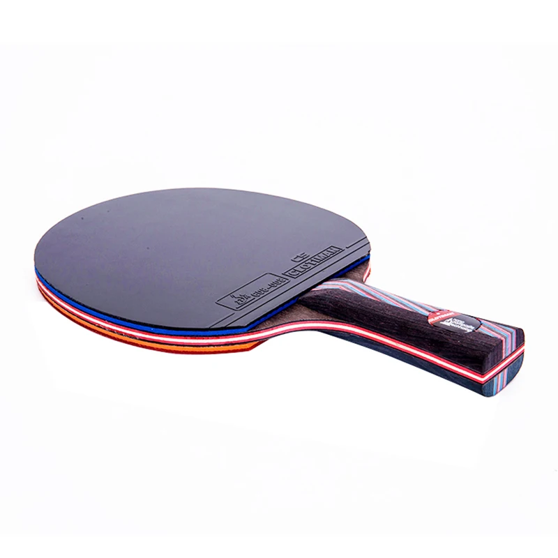 Carbon fiber table tennis racket 7 layers long handle short handle  horizontal grip tennis table paddle blade rubber