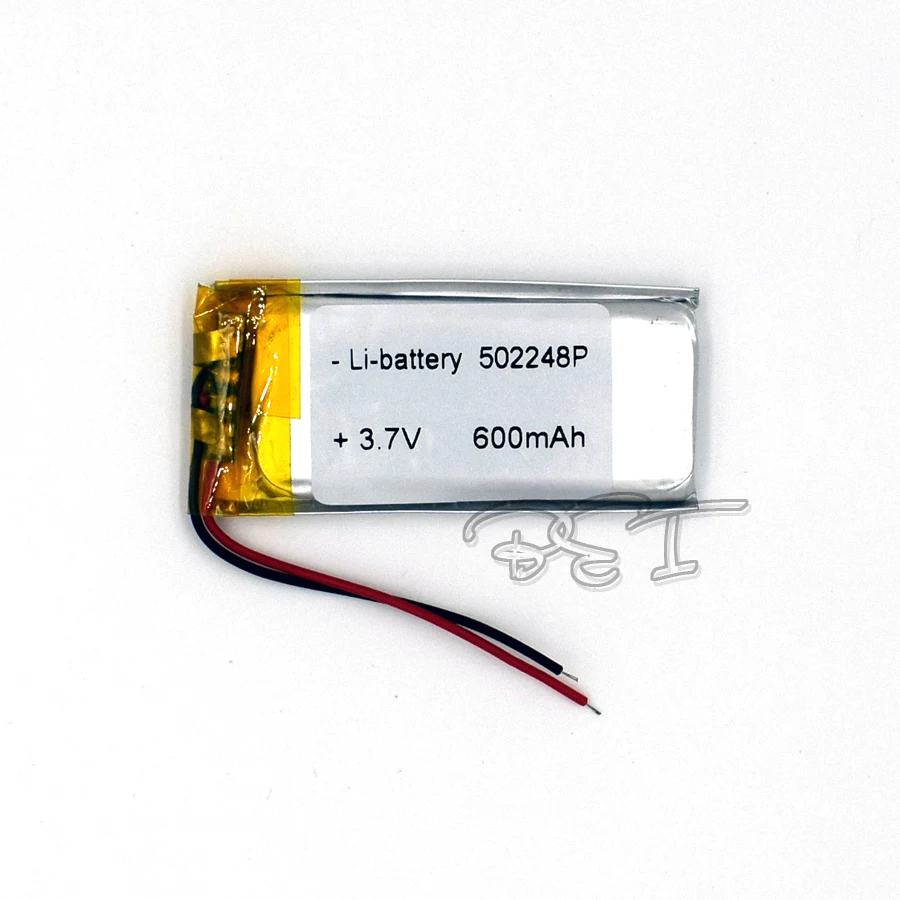 

10pcs 3.7V 600 mAh Li-Polymer Rechargeable Battery 502248 Li Po ion for GPS Bluetooth MP3 MP4 MP5 Watch 052248