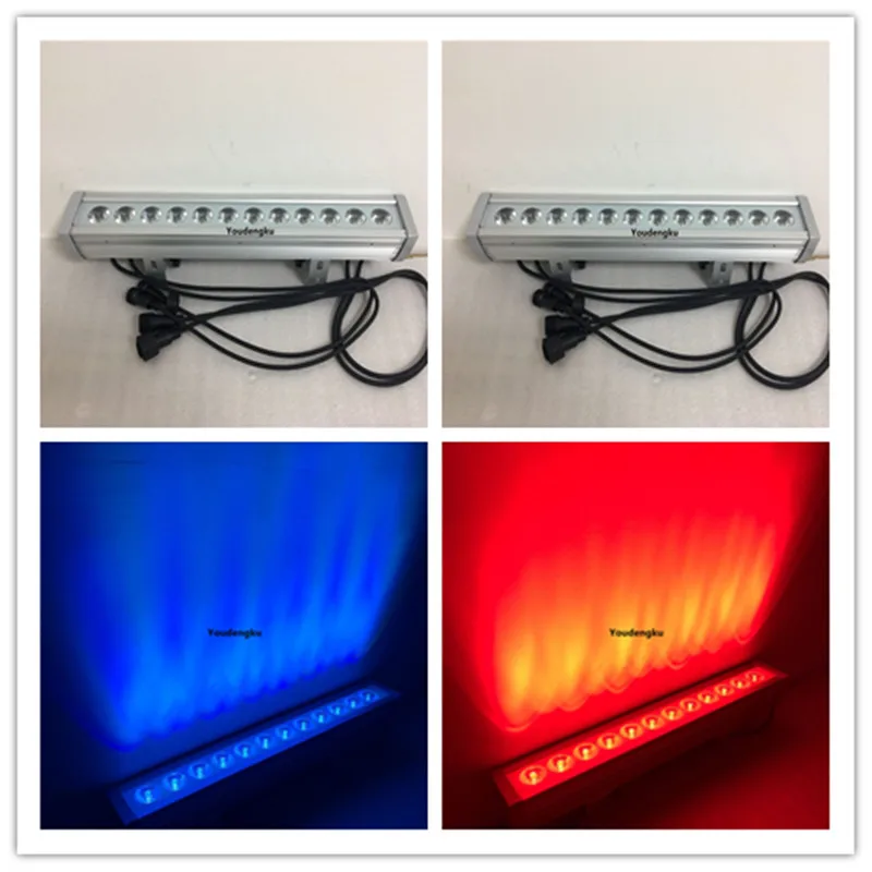 

12 pieces waterproof 12*3W RGB 3in1 dmx wall washer led IP65 facade outdoor led strip wall washer light