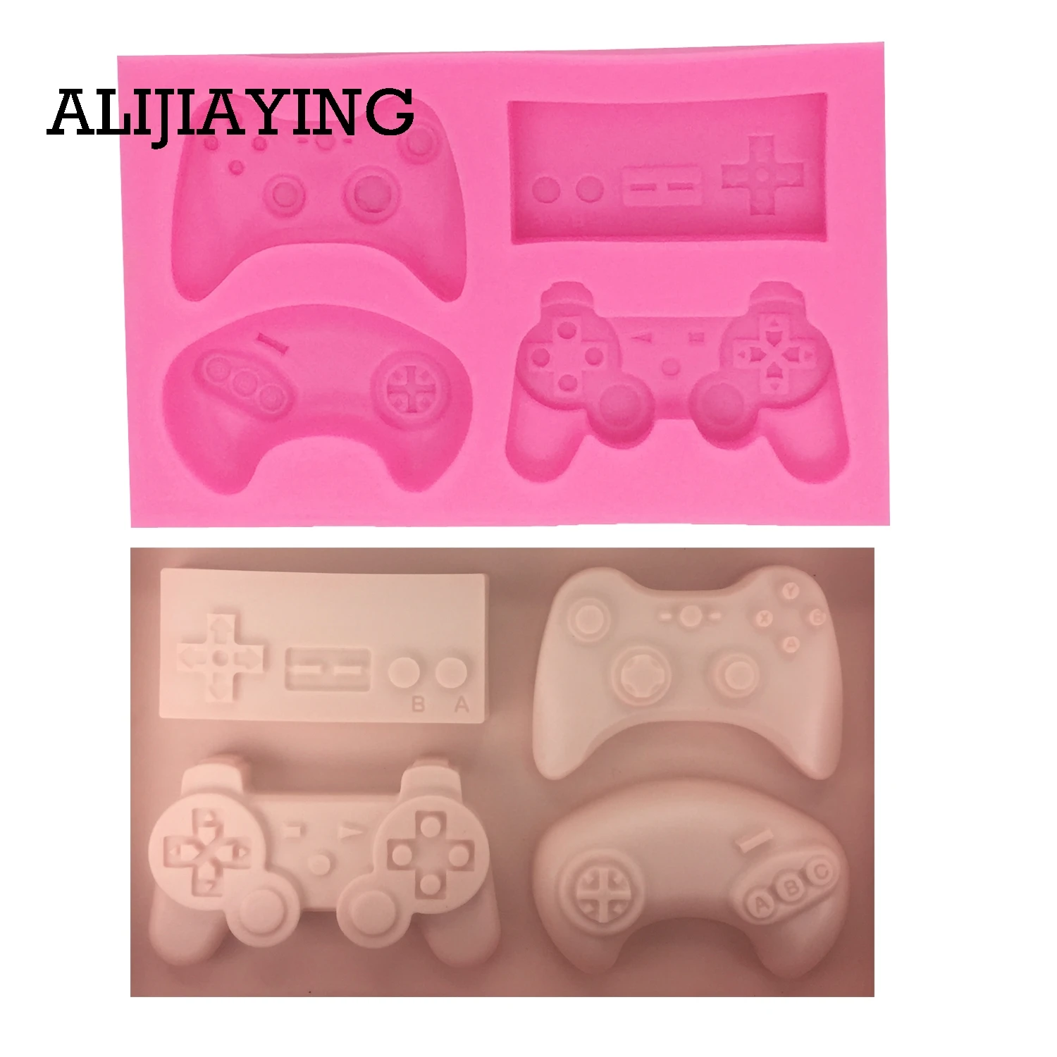 

M1396 DIY keyboard Silicone Mold controller gamepad game mould cake Decorating tool fondant chocolate Clay craft Resin mould