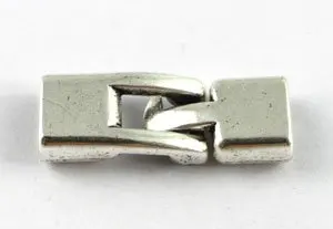 

FREE SHIPPING 60Sets Tibetan silver square clasp for 10x5mm leather cord A15090