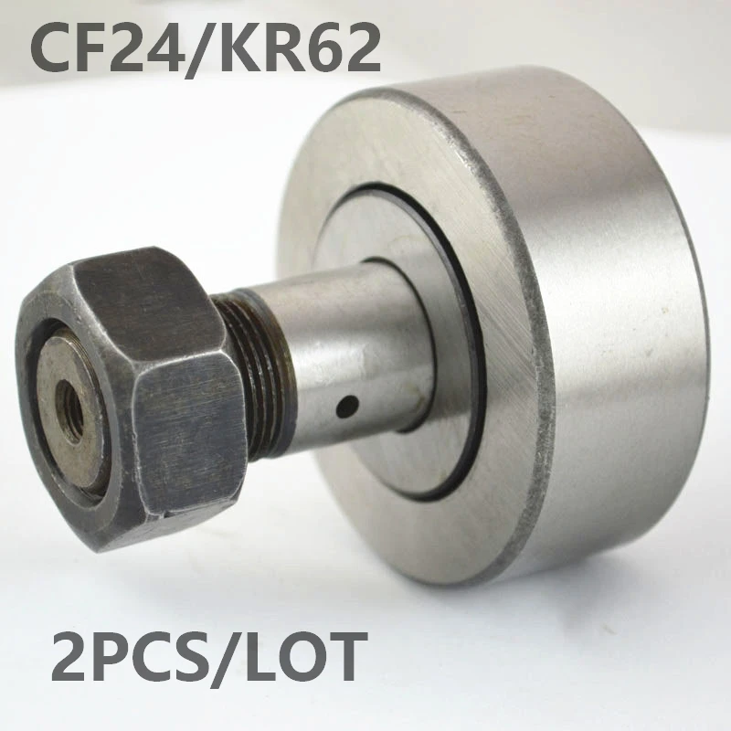 

2PCS/LOT CF24/KR62 Wheel and pin bearing series CAM followers Track Rollers Stud type track rollers Needle Roller Bearing