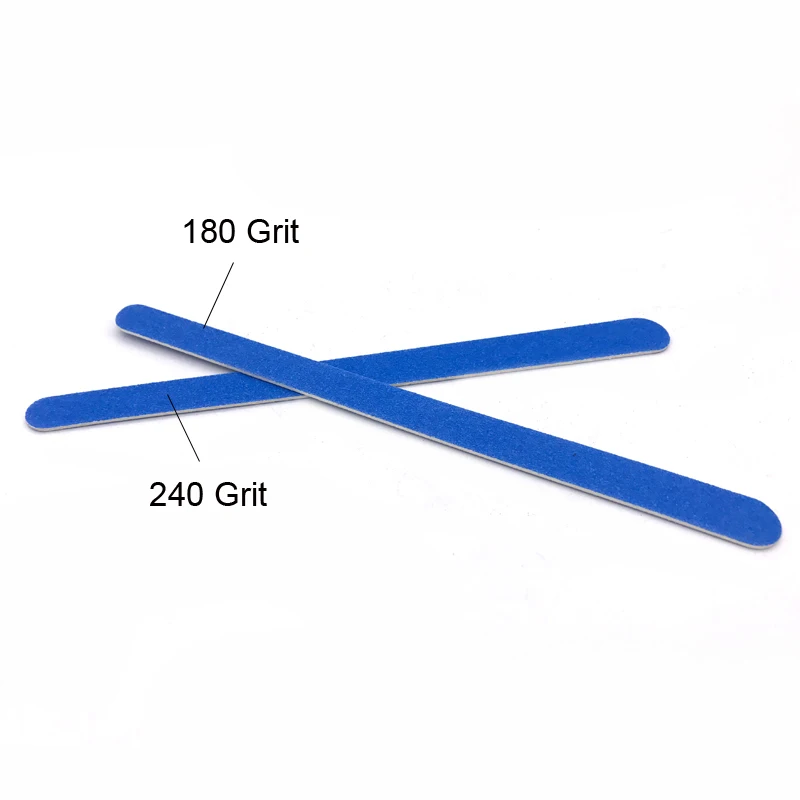 20 Pc Sanding Limas Para Manicura Wooden Nail Files 180/240 Nails Accessoires 17Cm Pedicure s Blue  File Nail Products Lima Unha