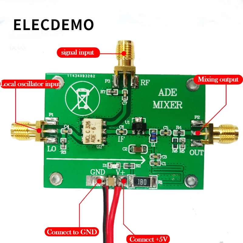 ADE-11 High Module Frequency Mixer Passive Mixer Module with Post Stage Compensation Amplifier function demo board