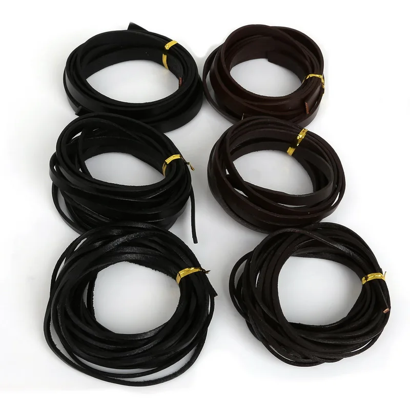 New Arrival High Quality Genuine Lether Rope String Cord, Black Brown to Pick, Thickness:2mm