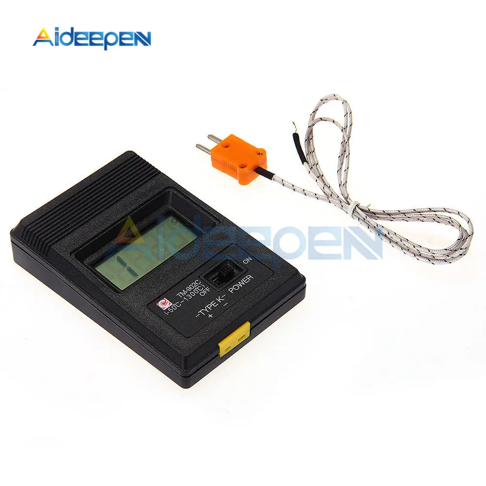 TM-902C TM902C Temperature Meter Digital Thermometer K Type Thermometer Sensor Thermocouple Probe Detector