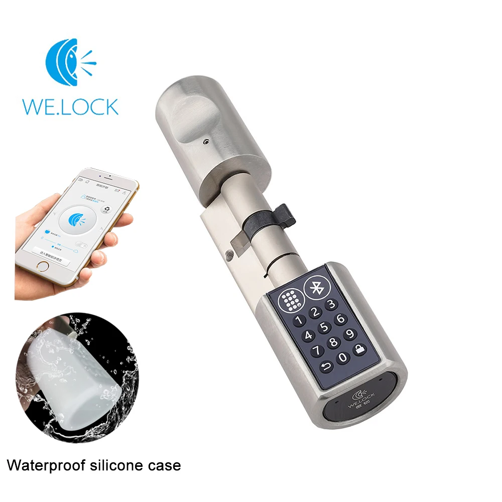 2024 L6PB Smart Key Lock Cylinder Home Keyless Electronic Lock Cylinder Unlock With Code And Bluetooth Mobile App