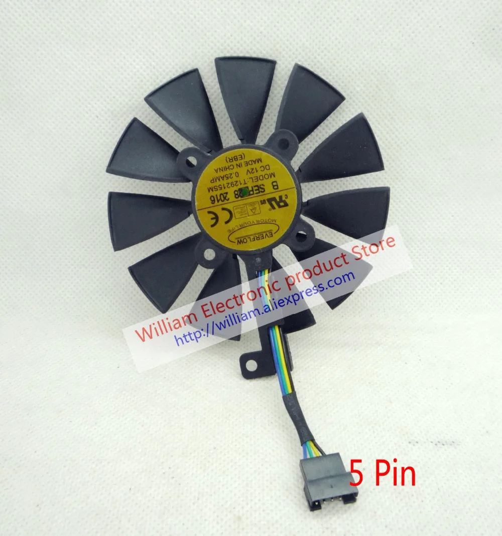 New Original Graphics card cooling fan FDC10H12S9-C T129215SM PLD09210S12M 12V 0.25A pitch 28MM diameter 88MM