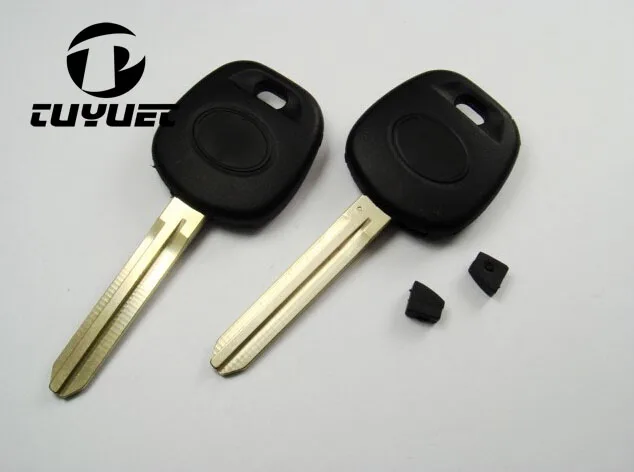 30PCS FOB Key Case For Toyota Transponder Key Shell TOY43 Blade with Black  Logo