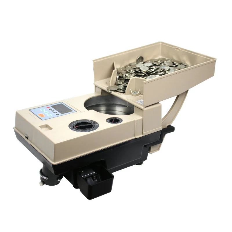 Electronic Automatic Coin Counter 110V/220V YT-518/CS-200 English version Coin Counting machine 1-9999  Preset range Coin Sorter