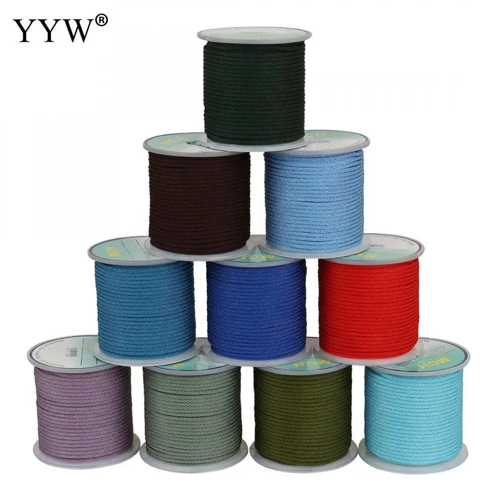 

YYW 15m/Pc 2mm Nylon Cord Beading Thread Chinese Knot Cotton Cord String Diy Beading Tassels Braided Bracelet Jewelry Making