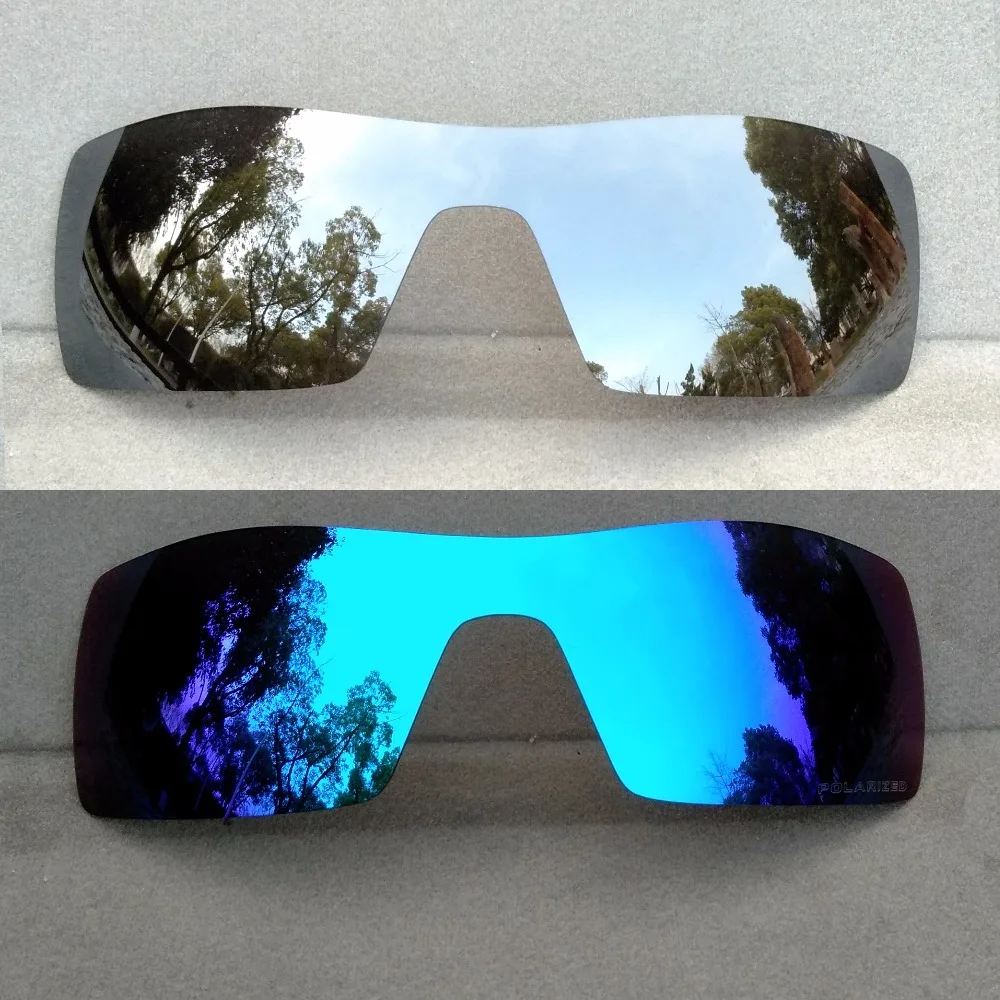 

Silver Mirrored & Ice Blue Mirrored Polarized Replacement Lenses for Oil Rig Frame 100% UVA & UVB