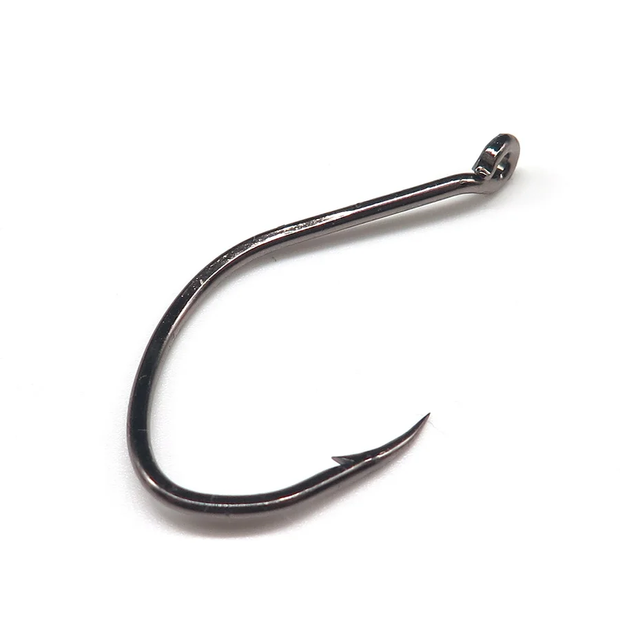 Minfishing 50 Pcs Cat Fish hook black high carbon steel hooks Ocean Boat Fishing size 8#,6#,1/0# Saltwater Fishing hook