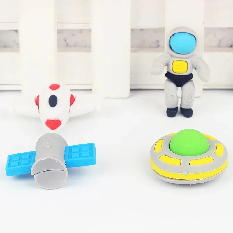 Raum Radiergummi Neuheit Mini Rakete Astronaut Gummi Radiergummi für Kinder als Schule Preis – Detail 6