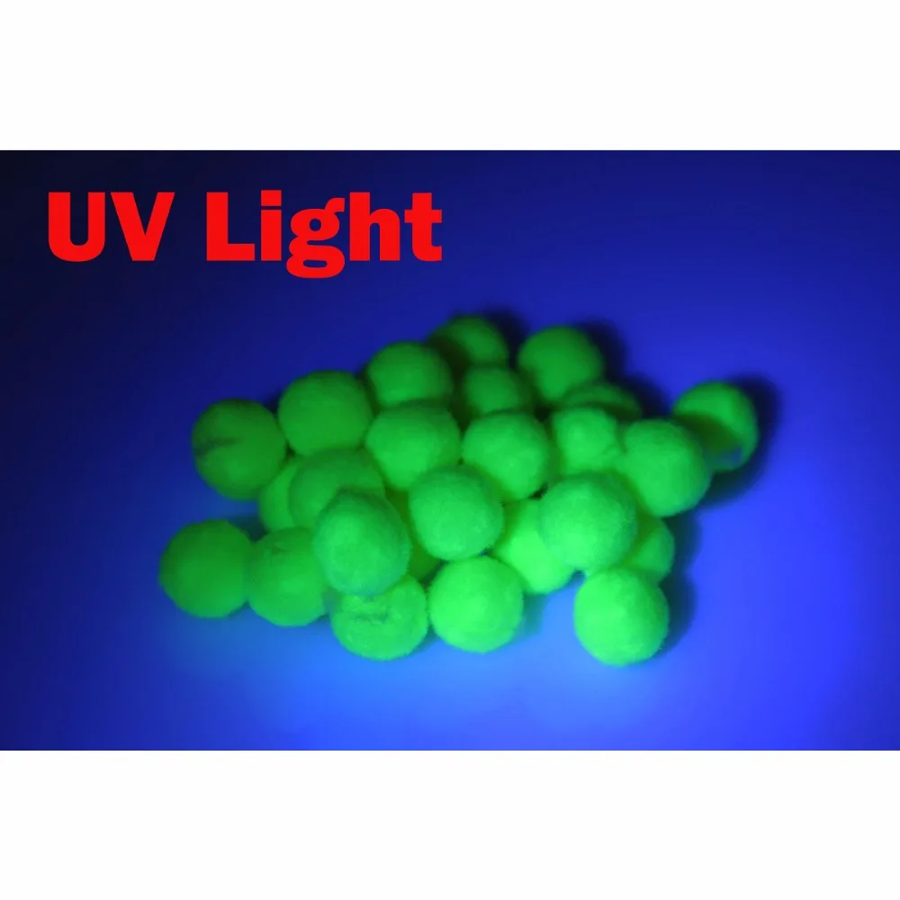 Tigofly 100 Pcs 1 CM UV Flo-Green Glo Bug Fly Fishing Trout Fly Egg Fly Egg Bug Fly Tying Materials