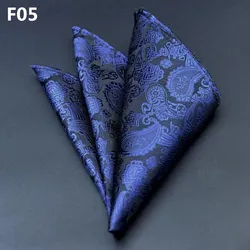 Hot 25*25cm Men's Suits Handkerchiefs Polyester Floral Printed Pocket Square Polka Dots Hankies Men Business Casual Square Towel