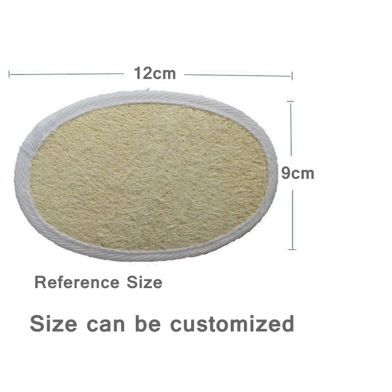 100 قطعة/الوحدة ReadStar 12x9 سنتيمتر اللوف الطبيعي حمام منشفة Luffa الإسفنج تخصيص تنظيف الصابون حمام الجلد فرشاة الغسيل الإسفنج