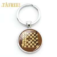 TAFREE International Chess Keychain Checkerboard Chess Pieces Car Key Chain Ring Chess Lovers Gift Keychain for bags Bag CH17