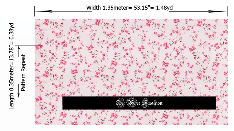 CNUM SO117 100% ผ้าไหมธรรมชาติ Organza/ดอกไม้ VINE,สีชมพู/ผ้าไหมโปร่งใส/กว้าง 1.48yd ความหนา 5 มม.