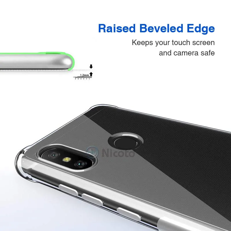 For Xiaomi Redmi note 6pro 7 pro Back Cover phone Case For Xiomi Redmi 7 6 6pro 6A 5 5plus Transparent cases Soft Silicone TPU