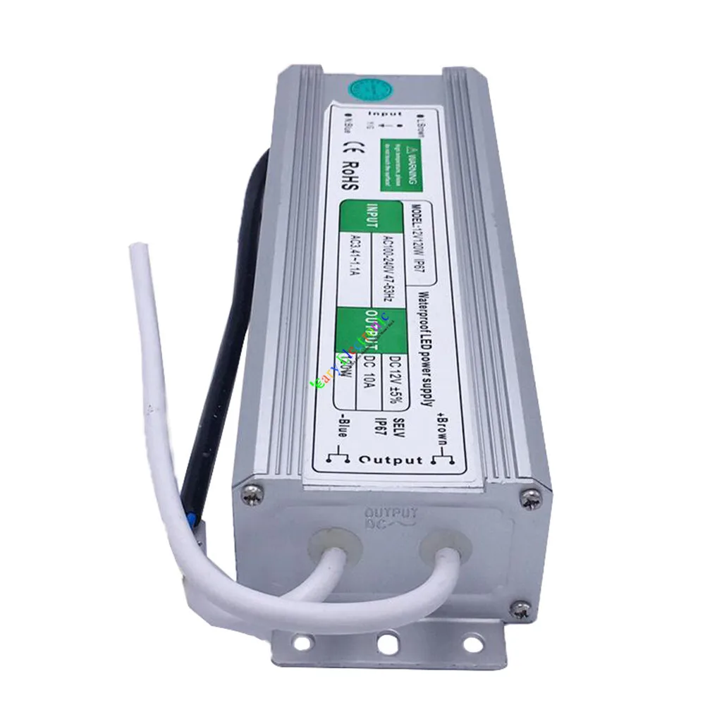 Wholesale and retail 1pc 12V 10A 120W AC/DC driver Switch power supply adapter Transformer LED strip free shipping