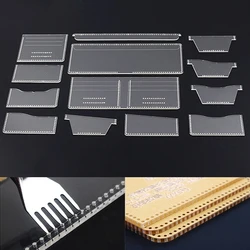 13PCS/Set Wallet Pattern Stencil Template Set Universal Short Clip Template Pattern Sewing Stencils DIY Set