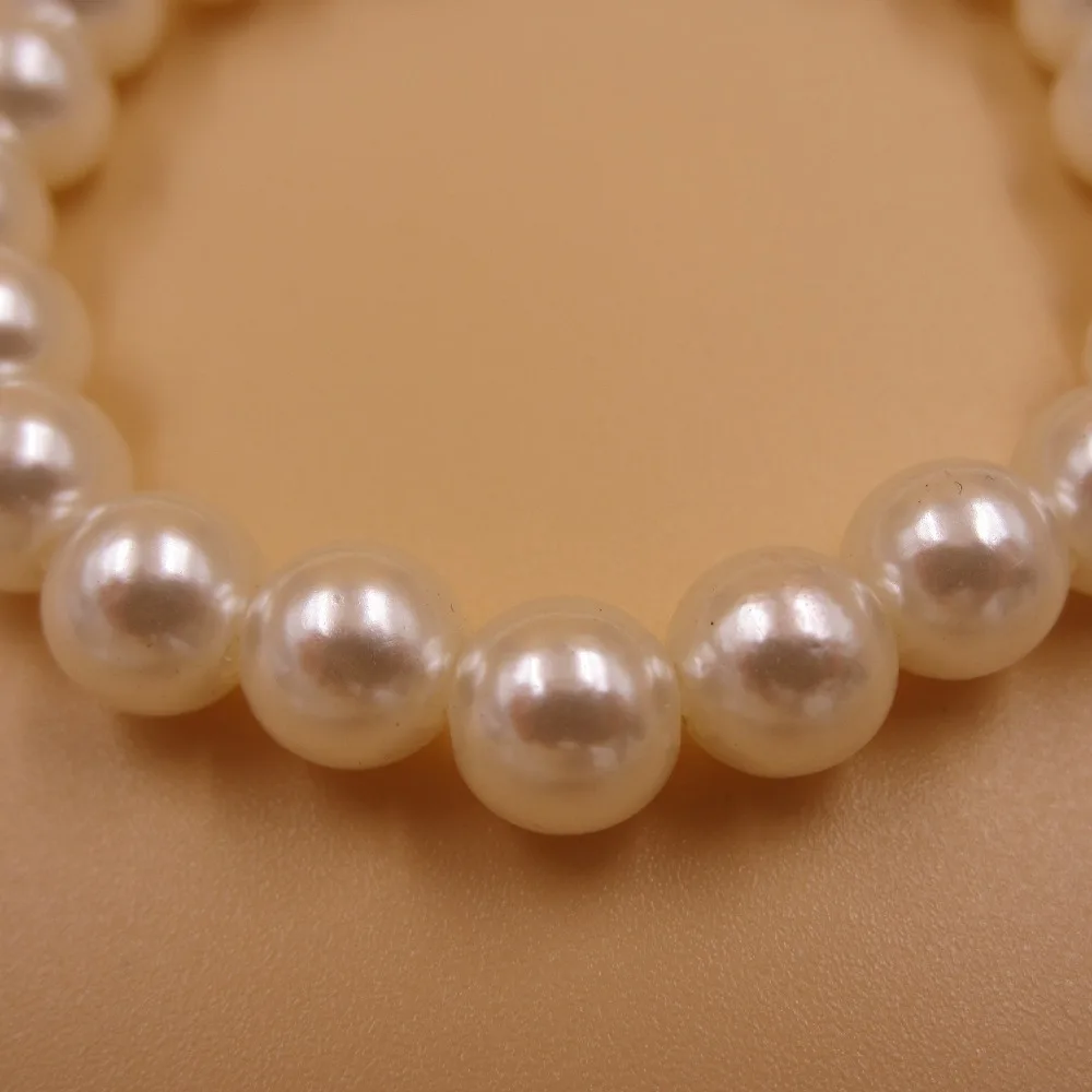 Promotion Items 8mm Pearl Strand Toddler Bracelets Baby Elastic Band Bracelets Bangle Post Free Shipping Daughter Gift