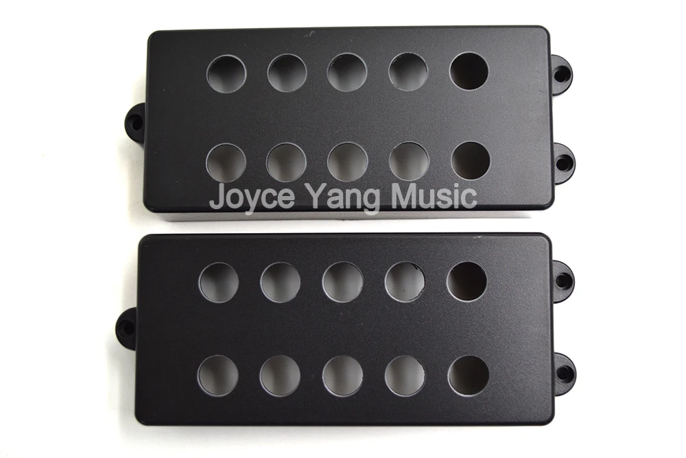 Niko 1 Set of 2pcs Electric Bass Humbucker Pickup Covers 8/10/12 Holes Matte Black For Bass Guitar