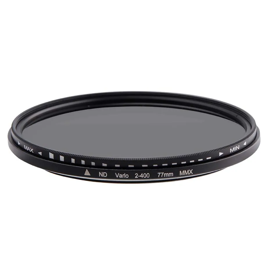 Camera Filter Glass ND2-400 Neutral Density Fader Variable ND Filter Adjustable 30/37/40.5/43/46/49/52/55/58/62/67/72/77/82/86mm