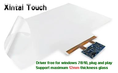 Free Shipping! Xintai Touch 43 inch 20 points interactive touch foil Film through glass window shop