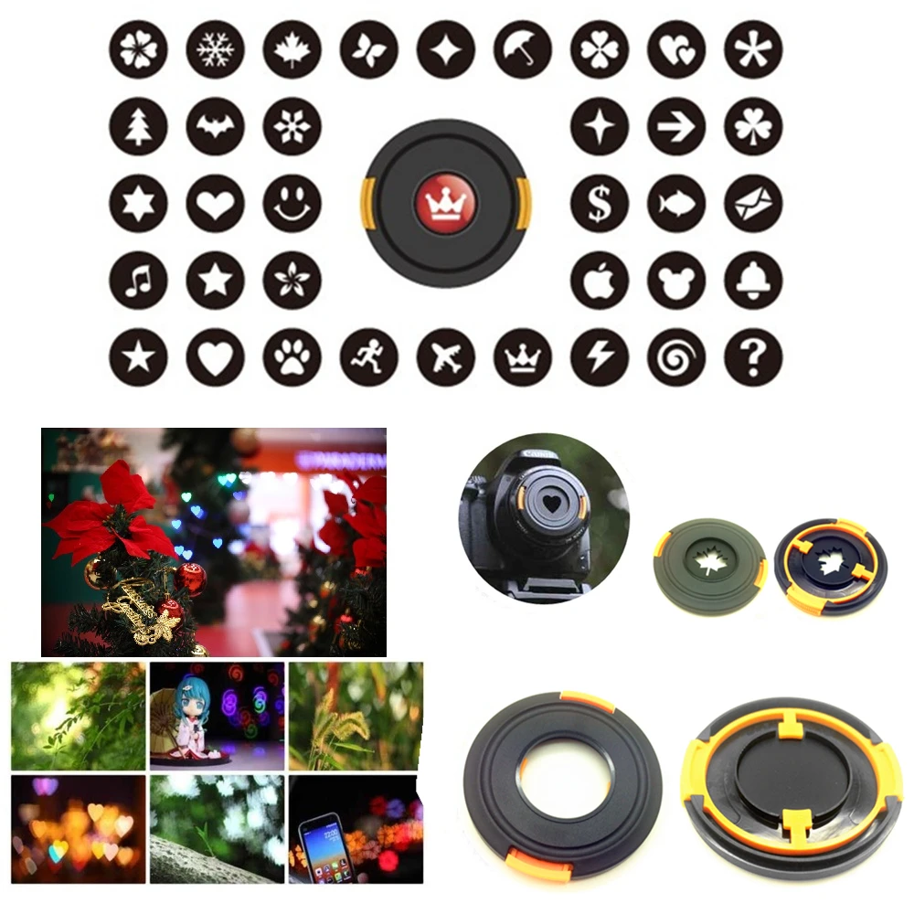 Bokeh Masters Kit Bokeh Effect Lens Cap Cover Filter for Artistic Romantic Night Scene Photography Canon Nikon Yongnuo Lenses