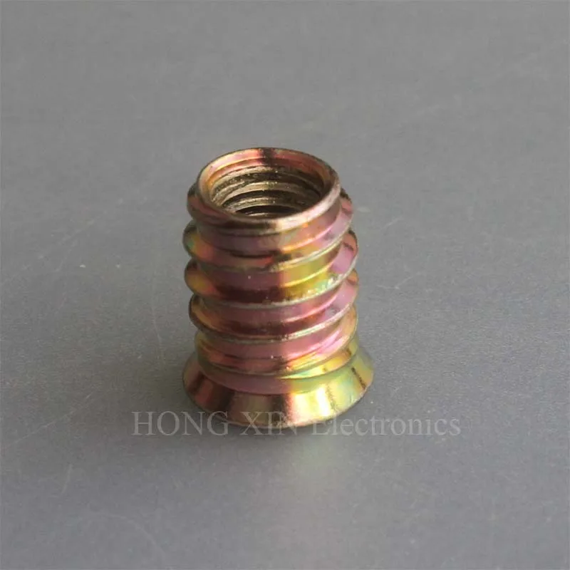 125pcs Zinc Alloy Furniture Wood Hex Socket Drive Threaded Insert Nut Assortment Kits M4 M5 M6 M8 M10