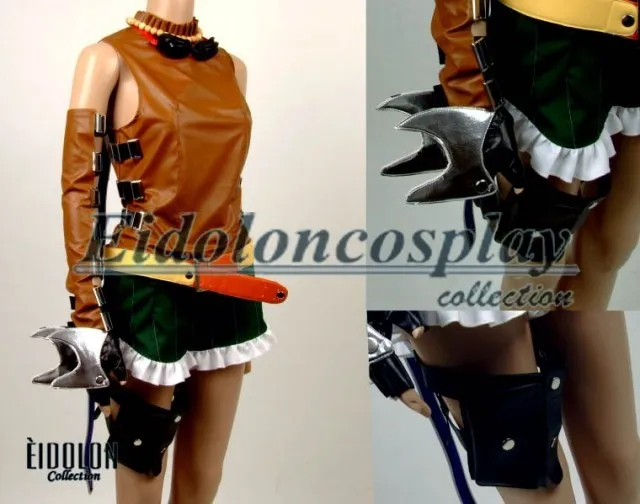 Final Fantasy X Rikku Cosplay Costume with glvoes 11