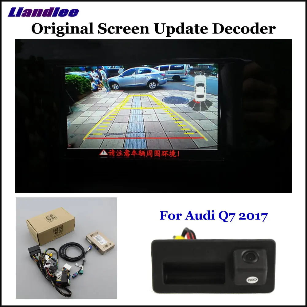 

For Audi Q7 4M 2016-2022 2023 HD Reverse Parking Camera Rear View Backup CAM Decoder Accessories Alarm System