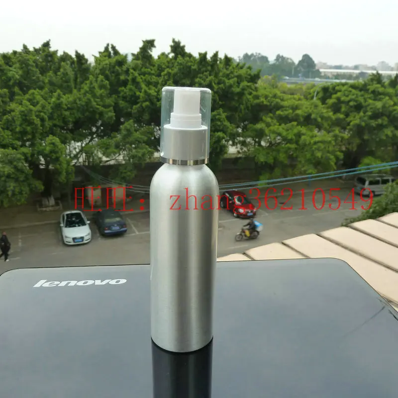 20pcs 150ml aluminum silver bottle With white plastic + silver aluminum mist sprayer , 5ounce aluminum perfume atomizer bottle