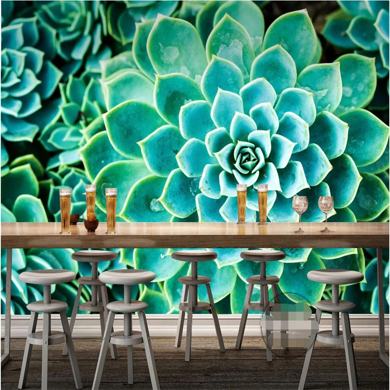 beibehang Large Home Decor Green flower Hotel Background Mural wallpaper for Living Room Murales Pared 3d flooring Wall paper