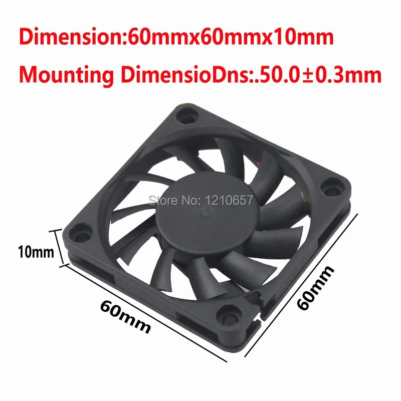 2PCS LOT Gdstime 60mm x 10mm 6010S Case Fan 12V 3Pin PC CPU Cooling Fan Computer