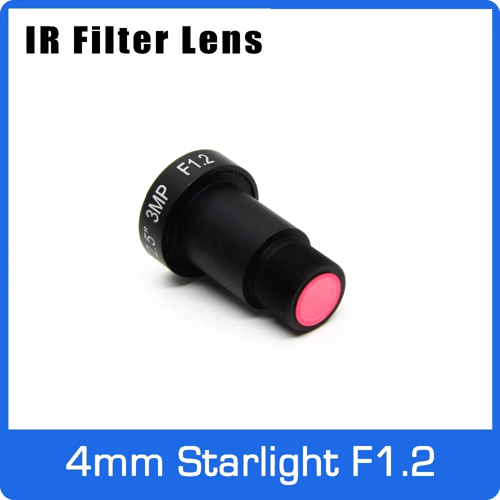 

Starlight Lens with IR Filter 3MP 4mm Aperture F1.2 1/2.5 inch For Action Camera and Car Driving Recorder EKEN/SJCAM/YI/MIJI