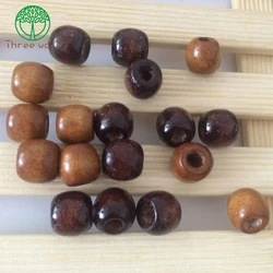 Large Hole Coffee Black Wooden Beads Loose Beads For DIY Jewelry Big Holes