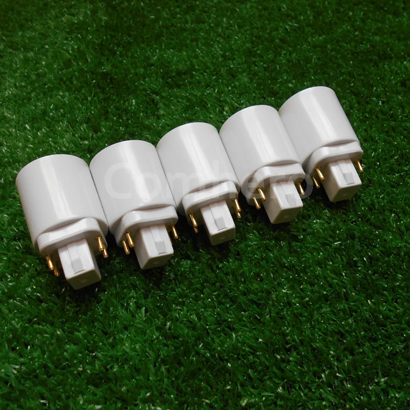 5pcsled g24q to e27 Socket Base Halogen CFL Light Lamp adapter converter e27 to g24 bulb holder adapter  4pins 85-220V 110V 220V