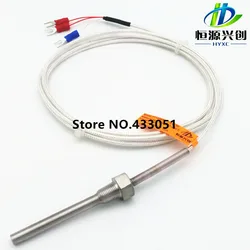 PT1000 RTD temperature sensor(resistance temperature detect)   PT 1/4'' Thread (2meter)  L 100mm