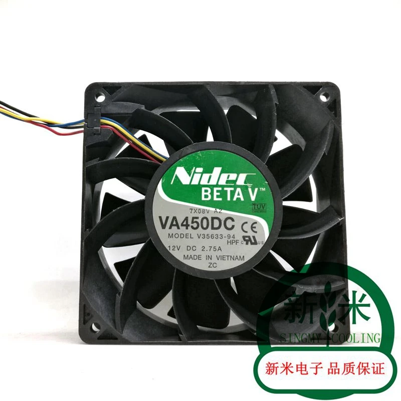 

USED NIDEC VA450 V35633-94 12038 DC12V 2.75A server cooling fan