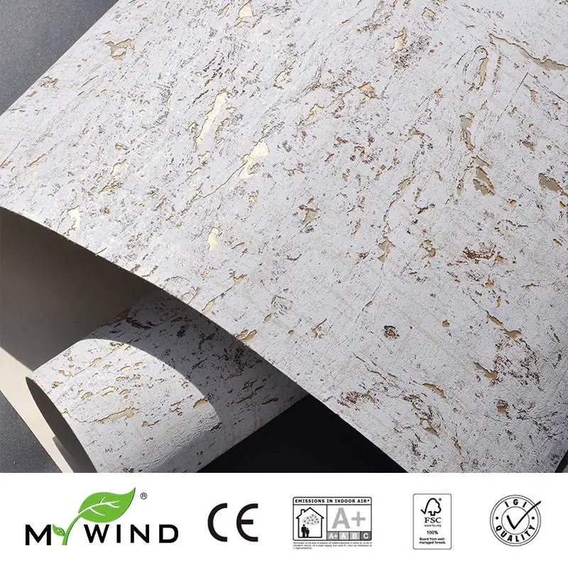 3D Wallpaper In Roll Home Decor Luxurious 2019 MY WIND Grey With Gold Wallpapers Luxury 100% Natural Material Safety Innocuity