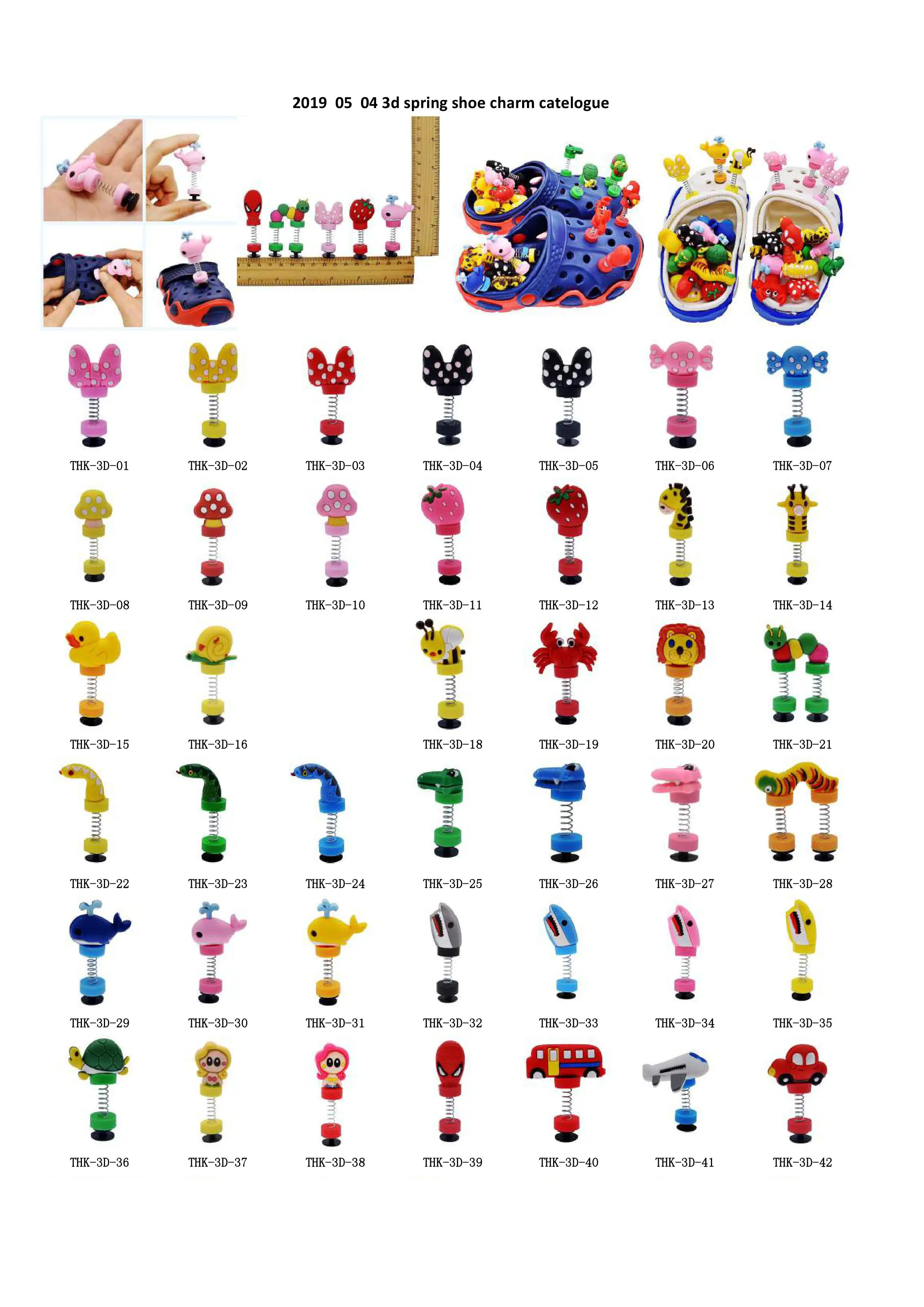 100pcs You Selected 3D Spring Shoe Ornaments Cartoon Animals Cars Bowknots Candy Sandal Accessories Boys Girls Favor Gift