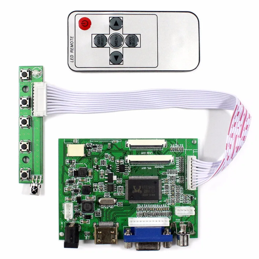 Nieuwe 7''Inch 40 Pins 1024*600 TFT LCD-scherm EJ070NA-01J Met Afstandsbediening Driver Control Board 2AV HDMI VGA Raspberry Pi Set Gratis Post