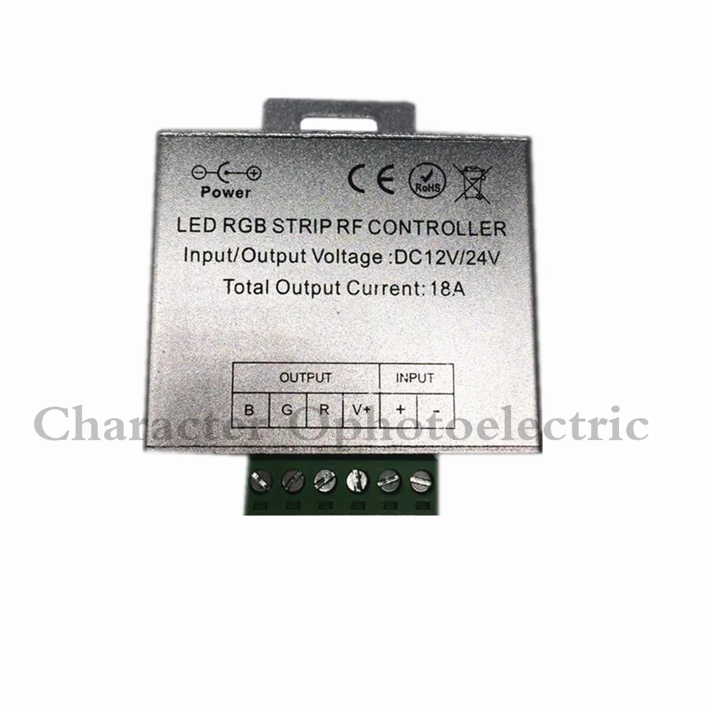 LED RGB Controller 12V 24V 18A 3 Channels Black White RGB Touch Controller for SMD 5050 RGB LED Strip Light