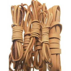 2meter Genuine Leather Cord Flat 2 4 5 6 8 10 12 15 20mm Cow Leather String Rope Fit Necklace Bracelets DIY Jewelry Making