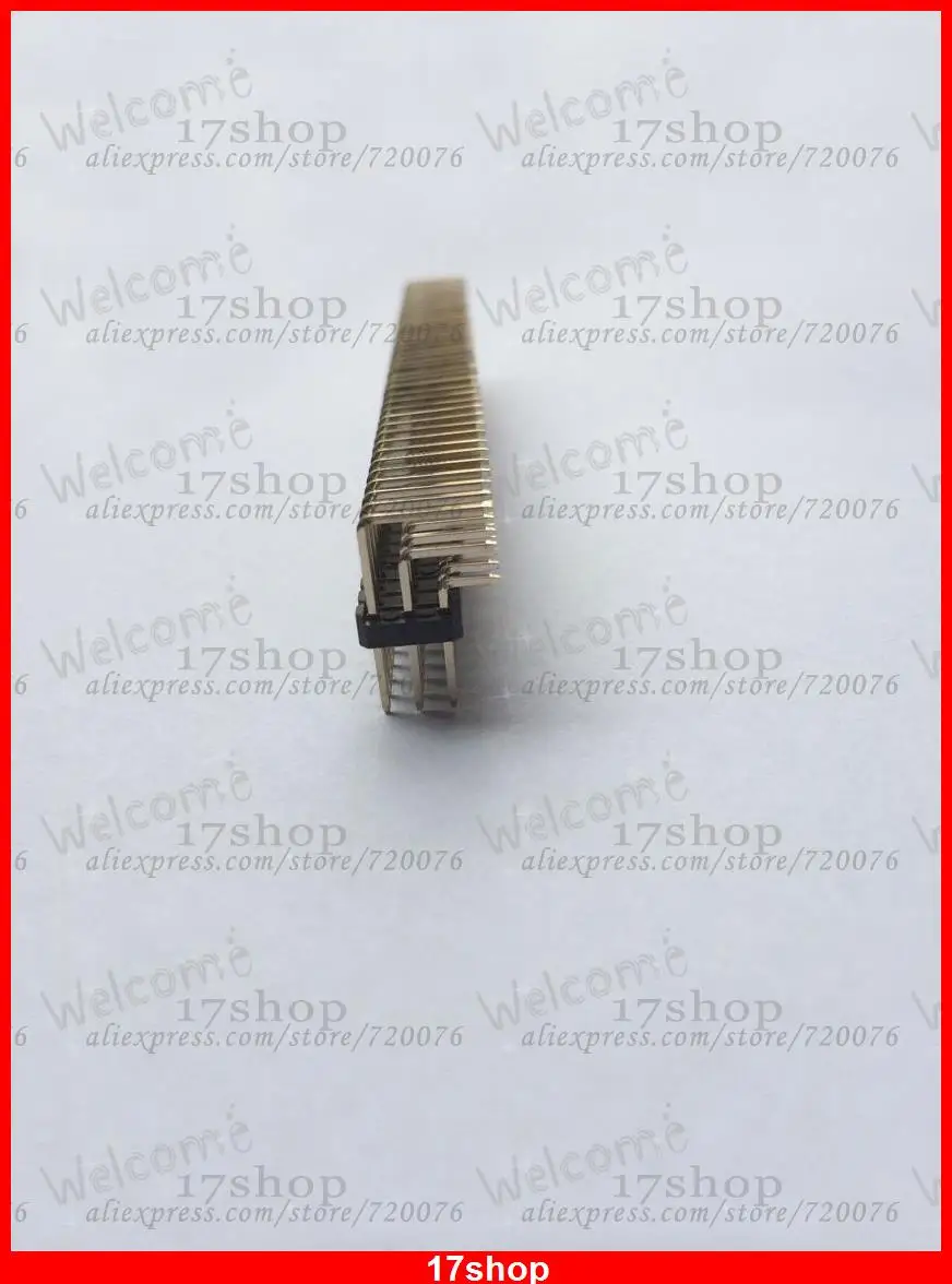 50pcs Gilded 3x40P Male Pins 2.54mm Three Row Right Angle Pin Header Programmer connector