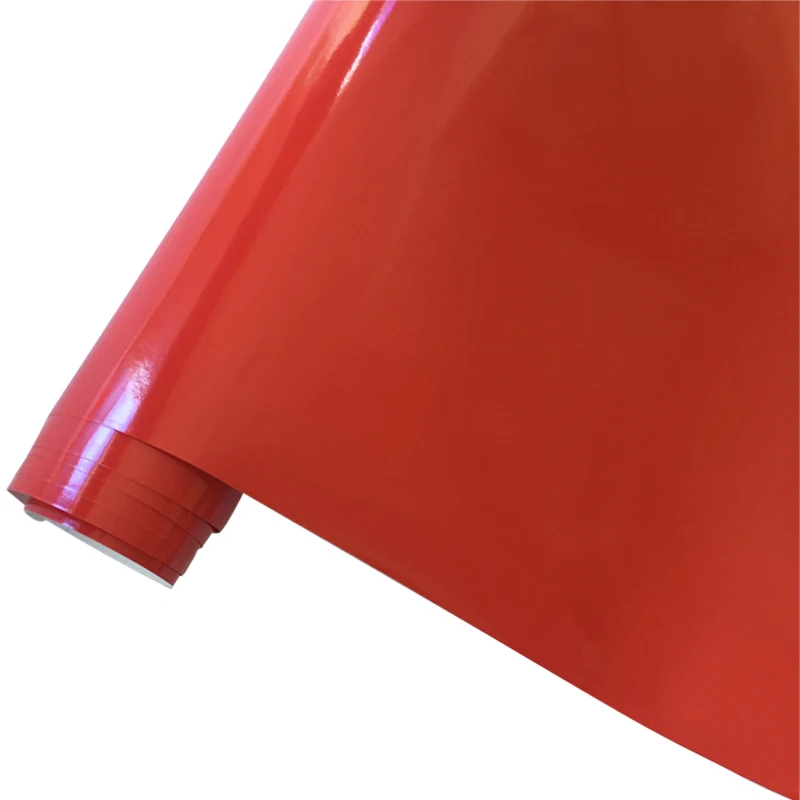 

Ultra Glossy Red Vinyl Wrap With 3 Layers High Gloss Red Shiny Car Wrap Film Graphics With Air Free Size:1.52*20M/Roll