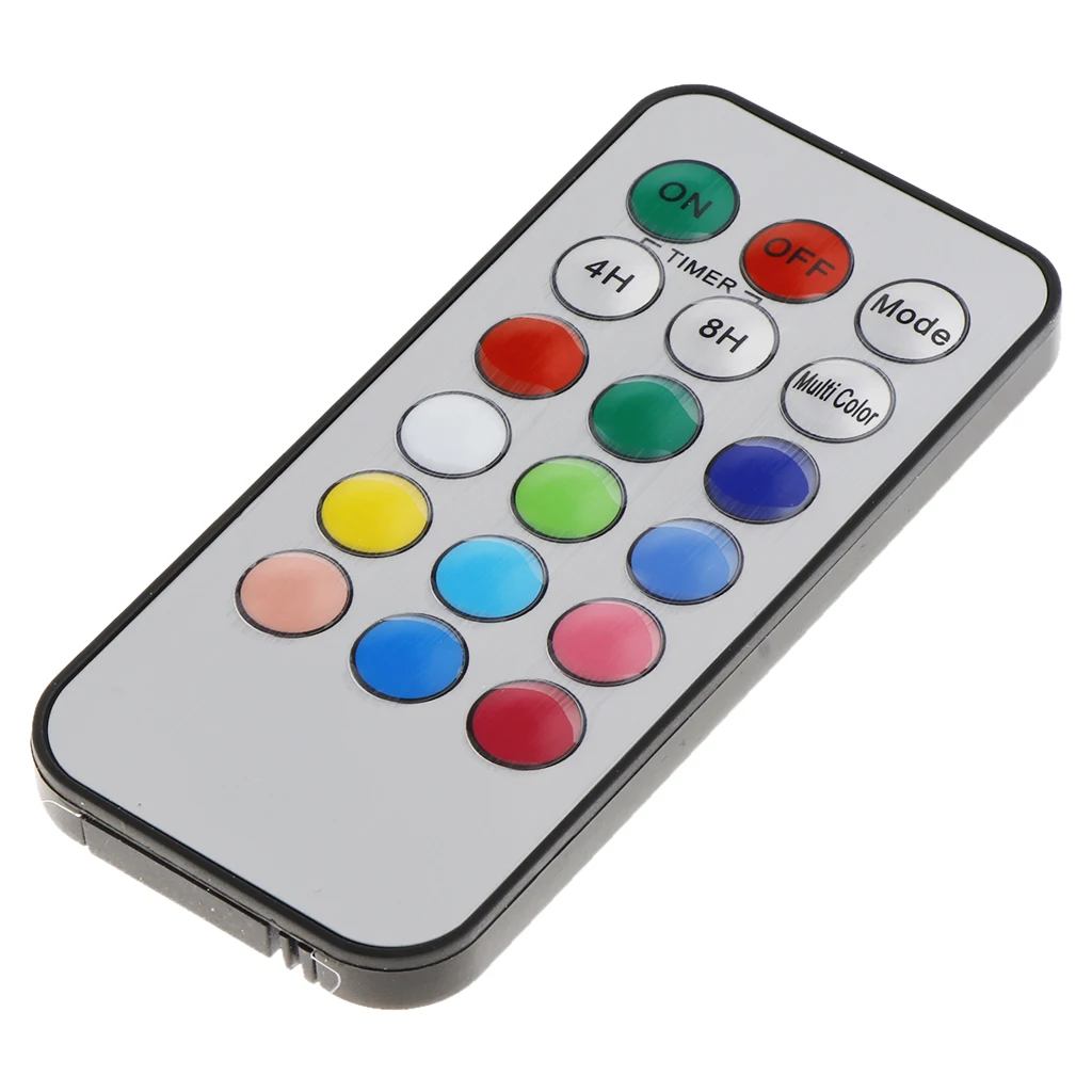 Multifunctional 18-key Remote Control for LED Flameless Candle Adjustable Modes Multi Light Colors